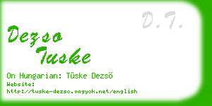 dezso tuske business card